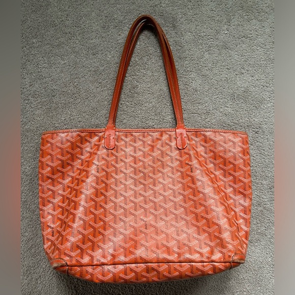Goyard Handbags - Orange Goyard Purse, Goyardine Artois PM